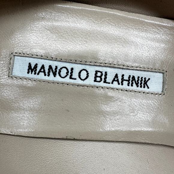 Manolo Blahnik BB 70 Pumps Suede Pointed Toe Stiletto High Heel Slip On Navy 10 - Picture 6 of 7